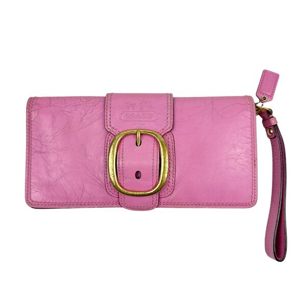 Coach Pink Y2K Wristlet Wallet - Picture 1 of 6